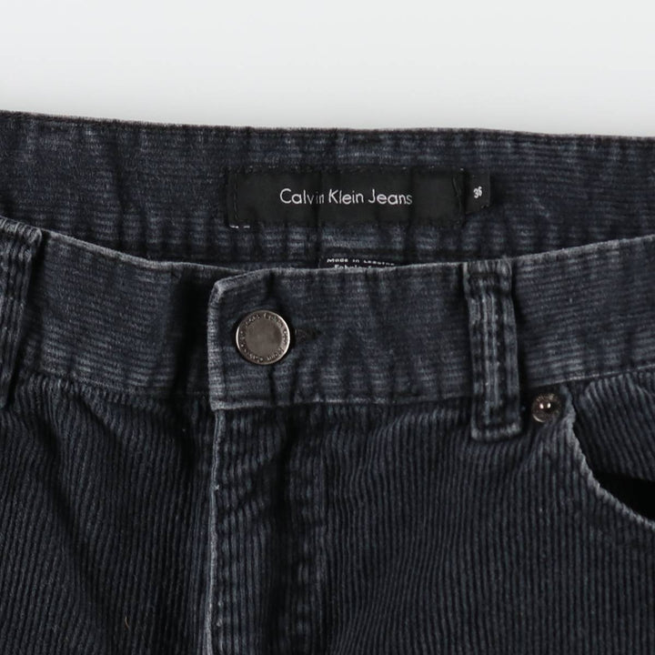 Calvin Klein Jeans corduroy pants for men, size W35 cotton black type Vintage Second Hand
