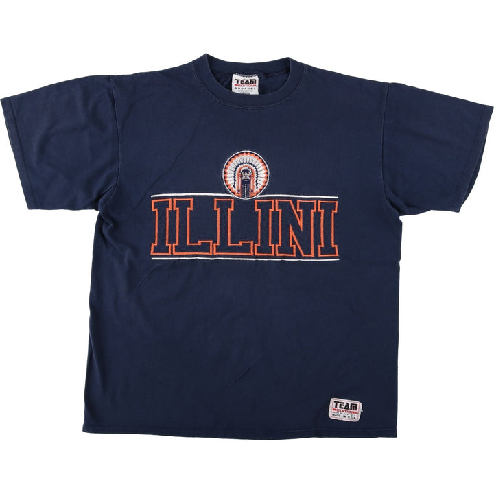 90'S TEAM EDITION APPAREL College T-shirt, Made in USA, Men's Size L (approx.), Vintage cotton navy blue type Vintage Second Hand