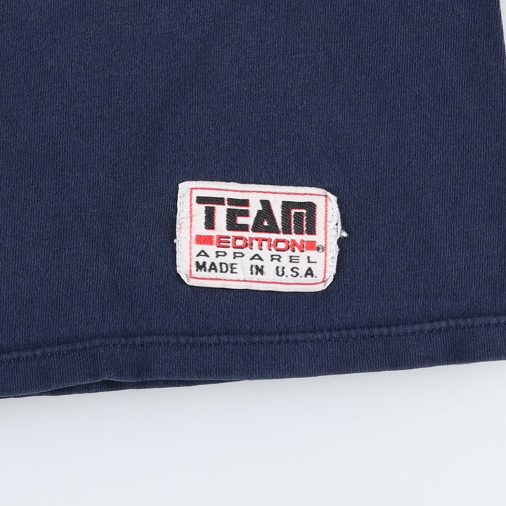 90'S TEAM EDITION APPAREL College T-shirt, Made in USA, Men's Size L (approx.), Vintage cotton navy blue type Vintage Second Hand
