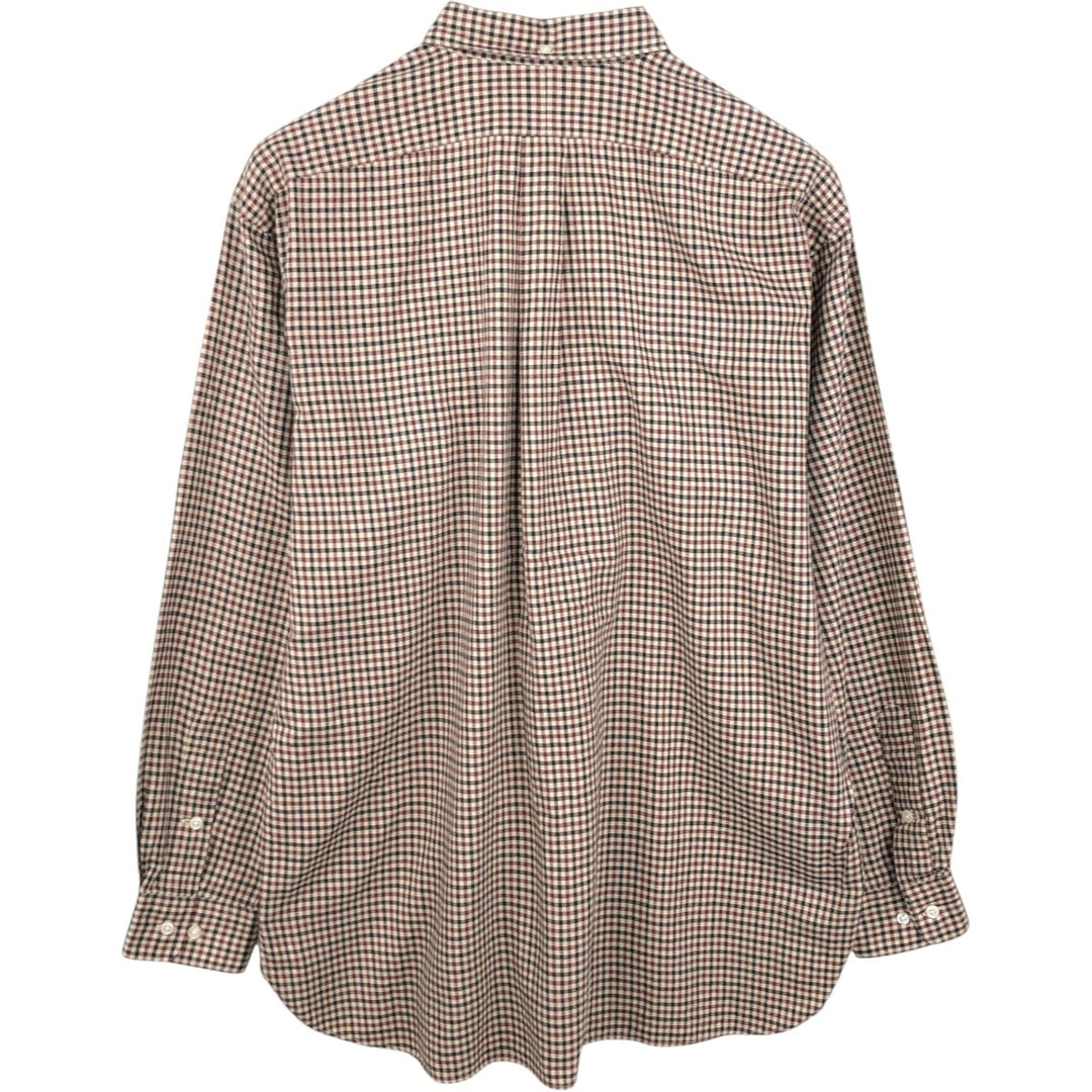 Ralph Lauren MCMEEL long-sleeved button-down check shirt, men's size L cotton brown type Vintage Second Hand