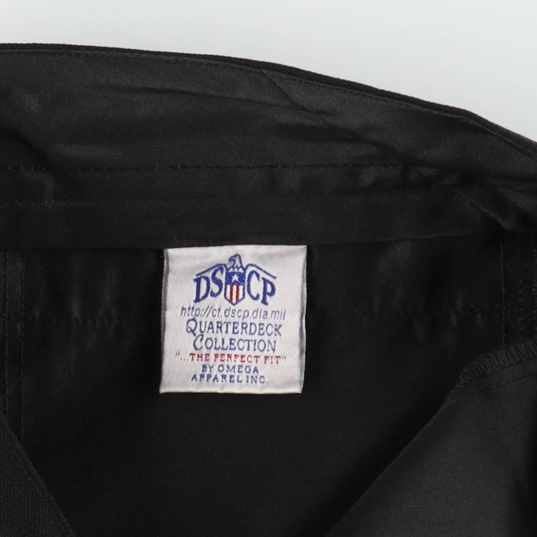 2000'S US Military Issue US Navy Lace-Up Sailor Pants, Made in USA, Size 32R (Men's W32 equivalent) wool black type Vintage Second Hand
