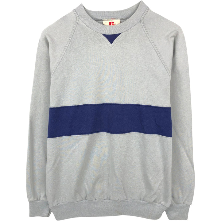 90'S Russell Sportswear Plain Blank Sweatshirt, Made in USA, Men's Size L (Equivalent), Vintage cotton gray type Vintage Second Hand