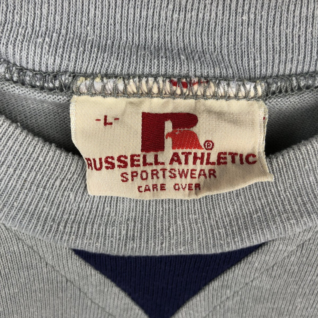 90'S Russell Sportswear Plain Blank Sweatshirt, Made in USA, Men's Size L (Equivalent), Vintage cotton gray type Vintage Second Hand
