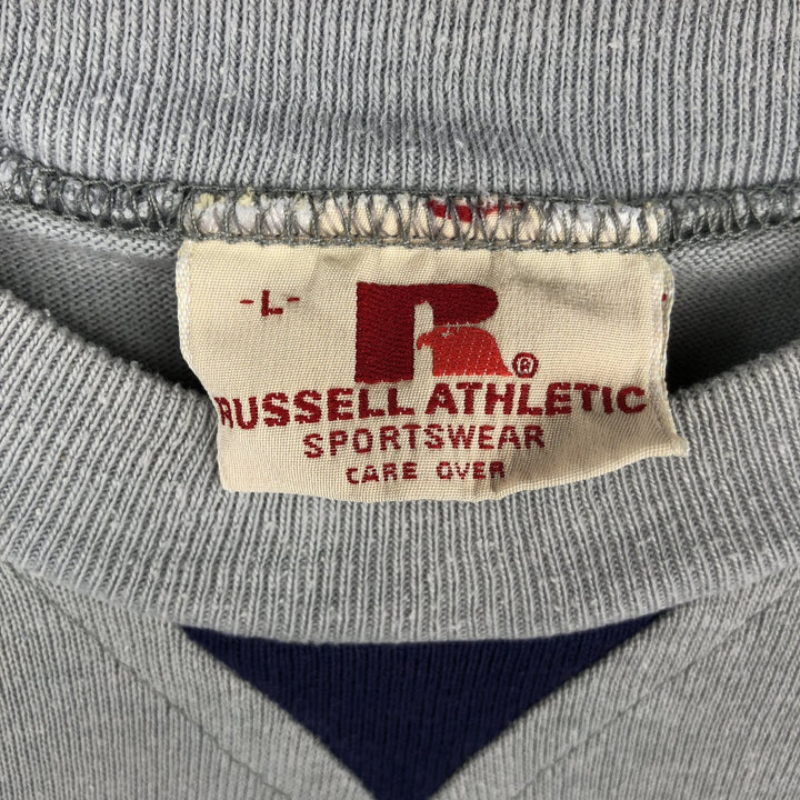 90'S Russell Sportswear Plain Blank Sweatshirt, Made in USA, Men's Size L (Equivalent), Vintage cotton gray type Vintage Second Hand