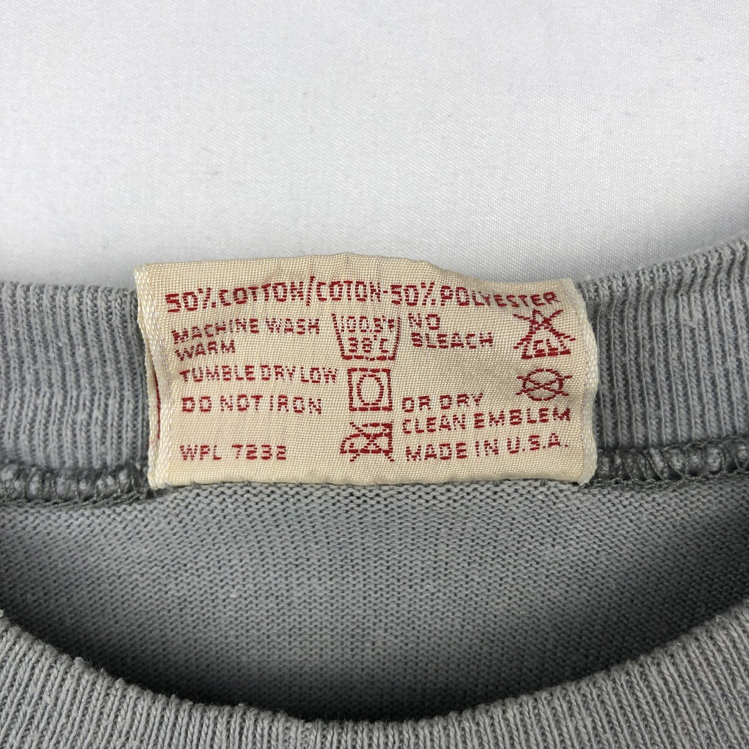 90'S Russell Sportswear Plain Blank Sweatshirt, Made in USA, Men's Size L (Equivalent), Vintage cotton gray type Vintage Second Hand