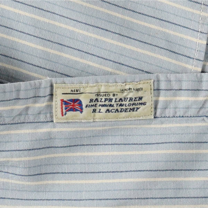 Ralph Lauren Classic Fit Multi-Stripe Long Sleeve Button-Down Striped Shirt, Men's Size L cotton Blue type light blue Vintage Second Hand