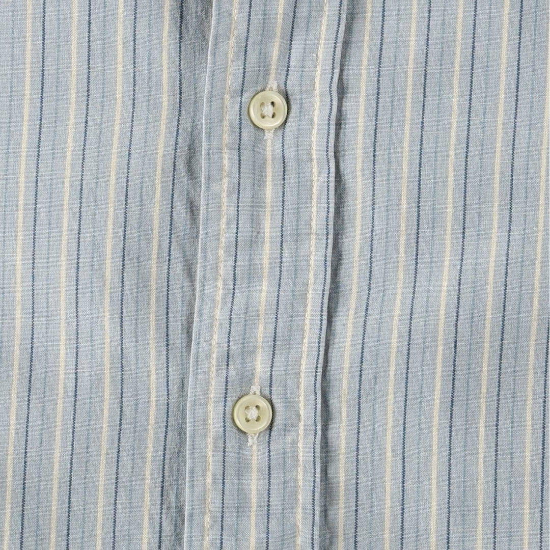 Ralph Lauren Classic Fit Multi-Stripe Long Sleeve Button-Down Striped Shirt, Men's Size L cotton Blue type light blue Vintage Second Hand