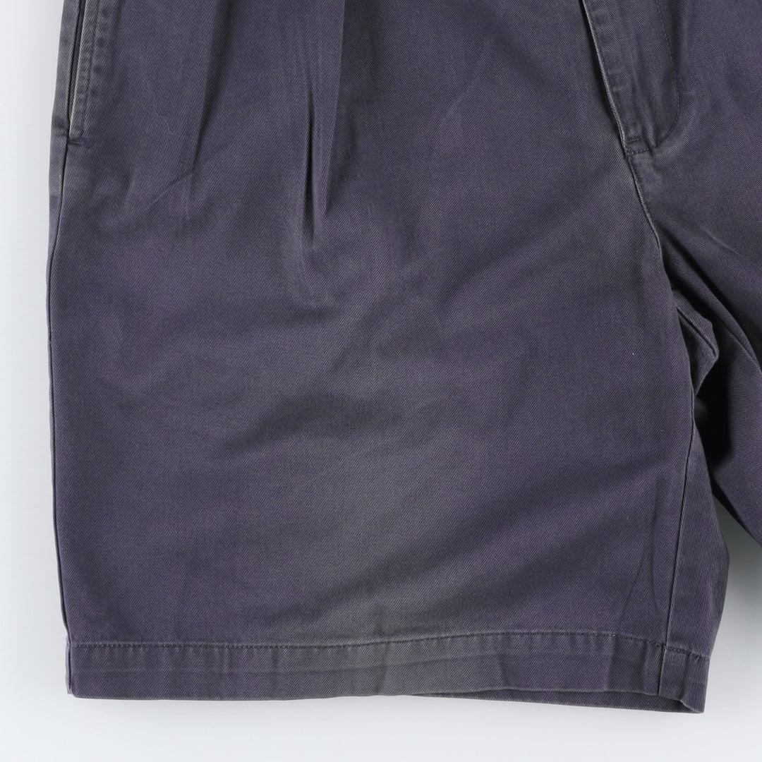 Ralph Lauren POLO by Ralph Lauren TYLER SHORT Two-pleat chino shorts, short pants, men's size W36 cotton navy blue type Vintage Second Hand