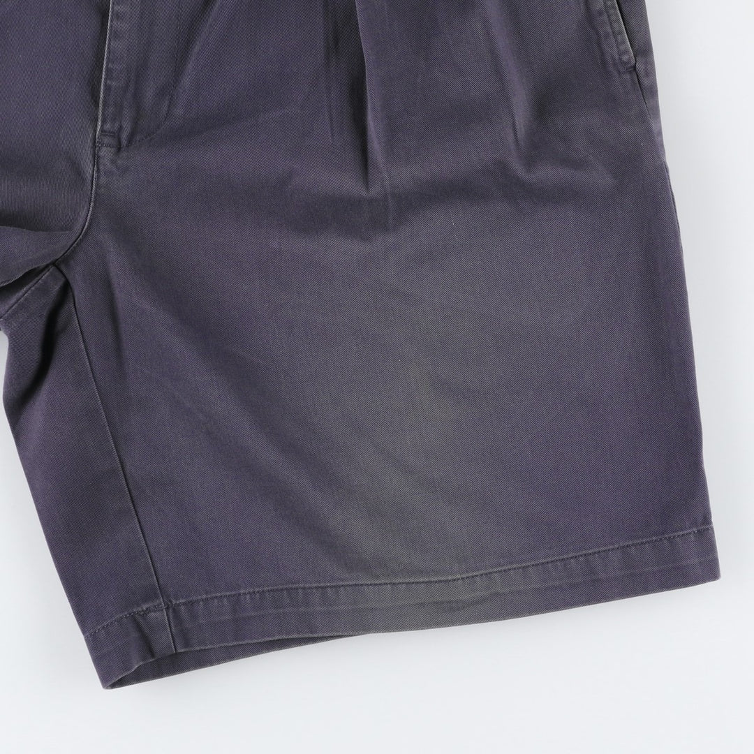 Ralph Lauren POLO by Ralph Lauren TYLER SHORT Two-pleat chino shorts, short pants, men's size W36 cotton navy blue type Vintage Second Hand