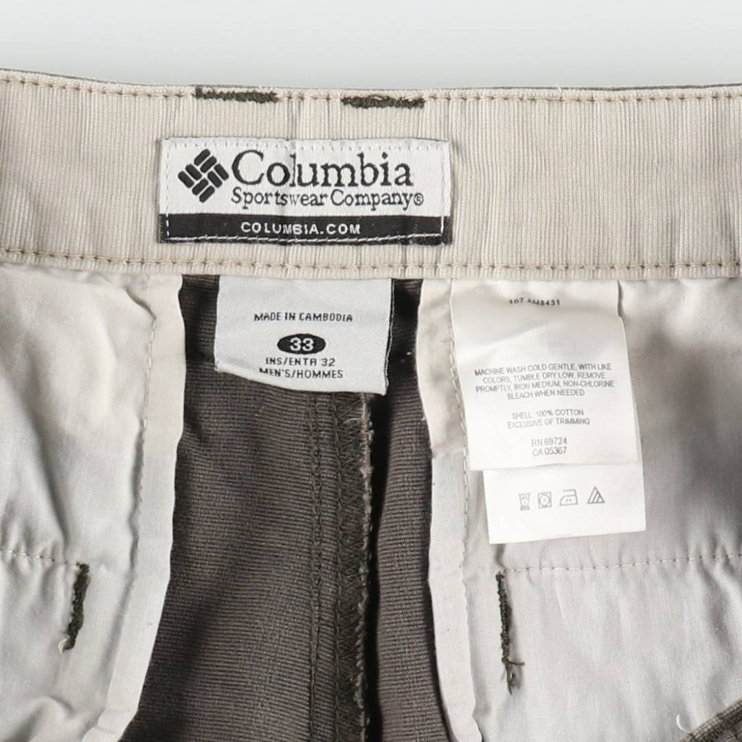 2000'S Columbia cotton pants, men's size W34 (approx.) cotton Charcoal Vintage Second Hand