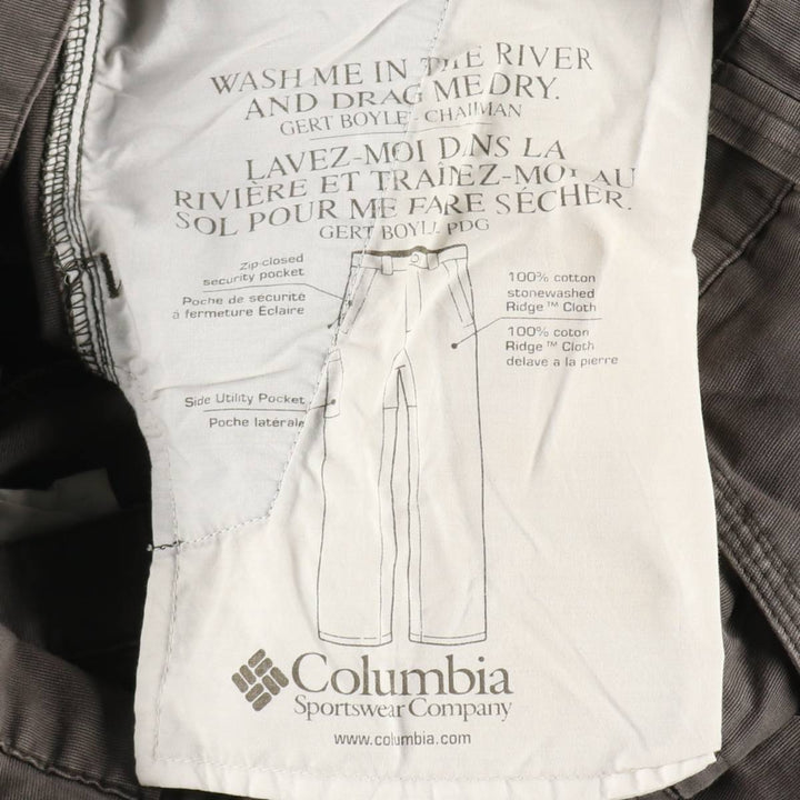 2000'S Columbia cotton pants, men's size W34 (approx.) cotton Charcoal Vintage Second Hand