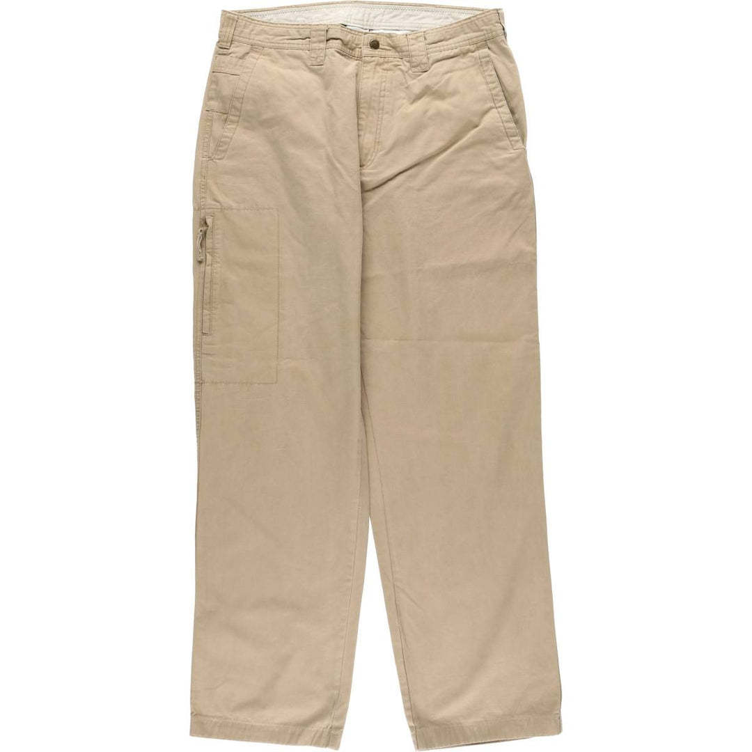 2000'S Columbia cotton pants, men's size W34 (approx.) cotton Beige type Vintage Second Hand