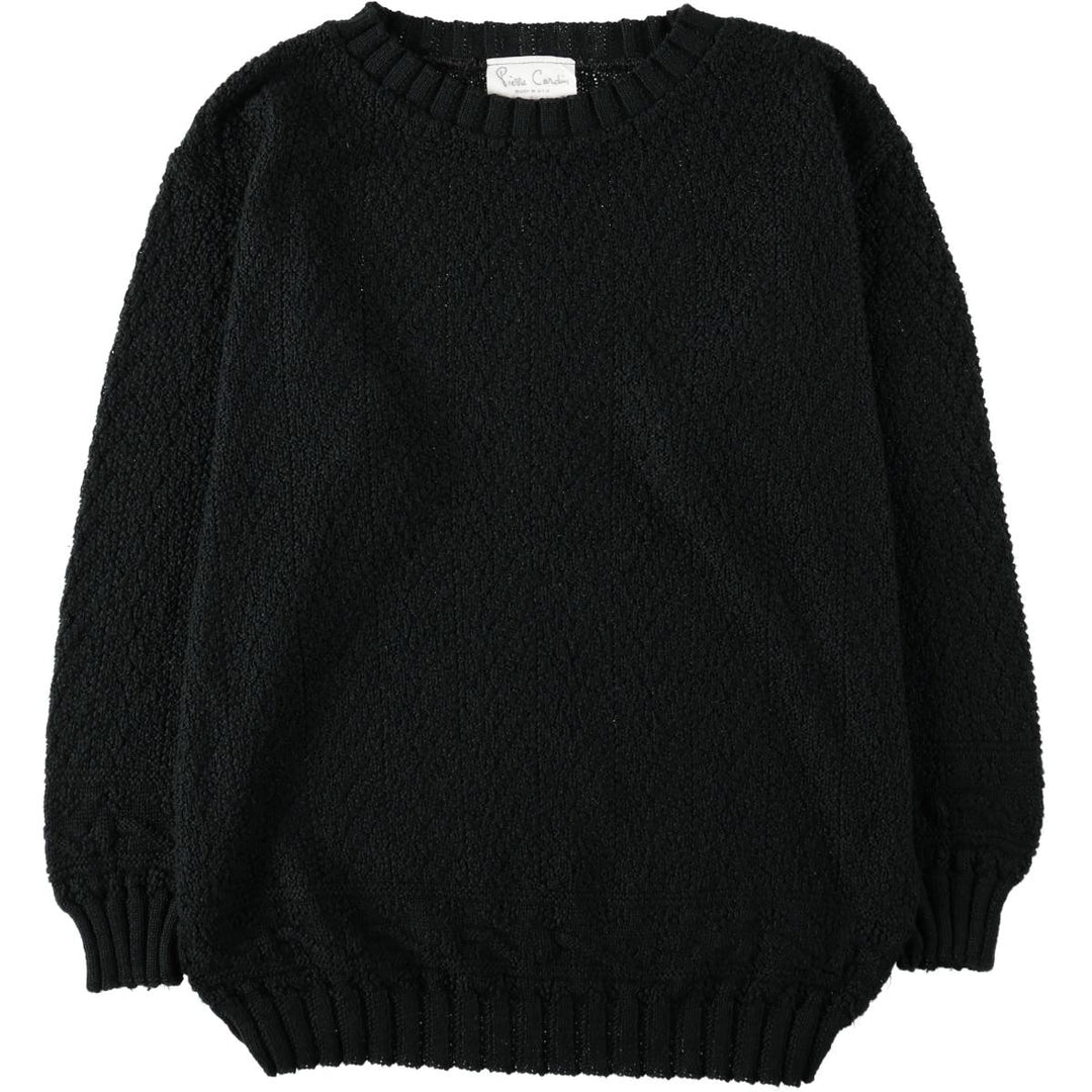 ~1980'S Pierre Cardin Acrylic Knit Sweater, Made in USA, Men's Size M (approx.), Vintage acrylic black type Vintage Second Hand