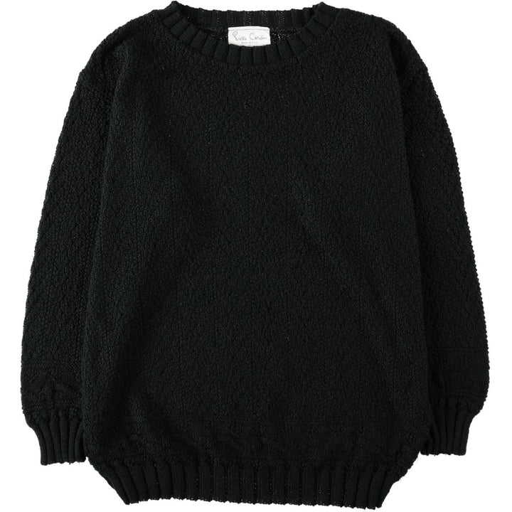 ~1980'S Pierre Cardin Acrylic Knit Sweater, Made in USA, Men's Size M (approx.), Vintage acrylic black type Vintage Second Hand