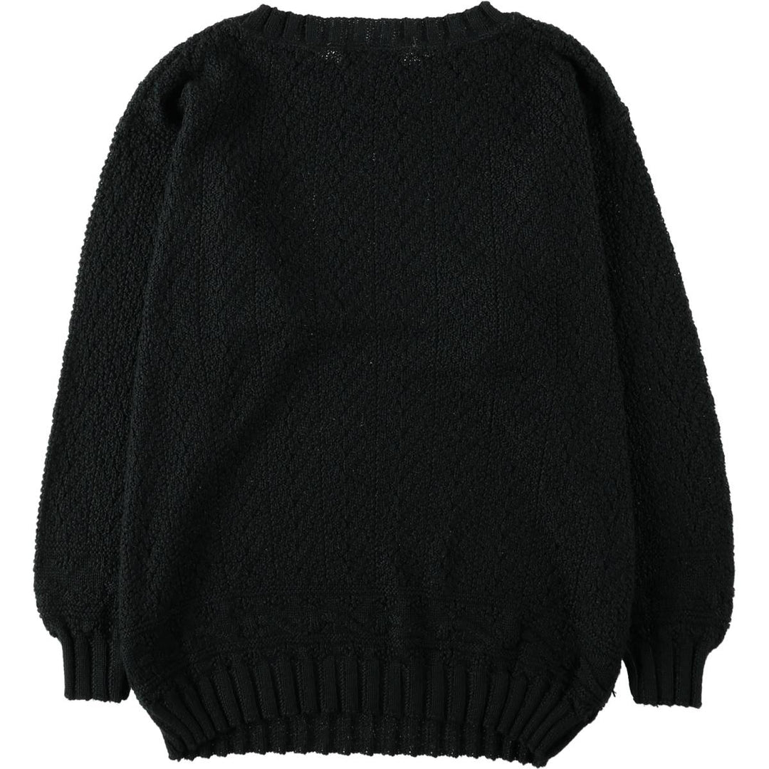 ~1980'S Pierre Cardin Acrylic Knit Sweater, Made in USA, Men's Size M (approx.), Vintage acrylic black type Vintage Second Hand