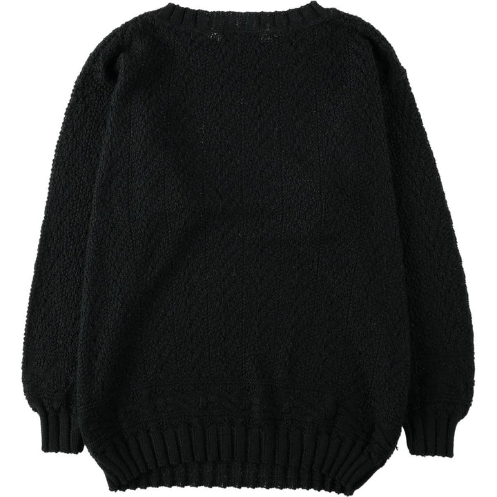 ~1980'S Pierre Cardin Acrylic Knit Sweater, Made in USA, Men's Size M (approx.), Vintage acrylic black type Vintage Second Hand