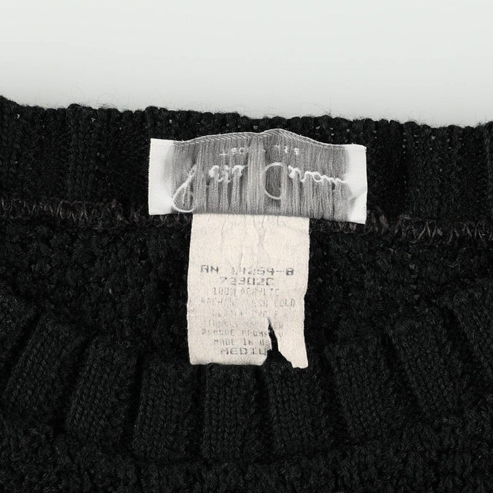 ~1980'S Pierre Cardin Acrylic Knit Sweater, Made in USA, Men's Size M (approx.), Vintage acrylic black type Vintage Second Hand
