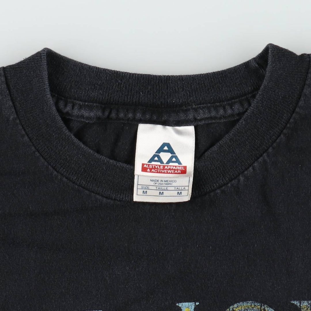 2000'S ALSTYLE BON JOVI Skull Pattern Band T-Shirt (Men's Size M) cotton black type Vintage Second Hand