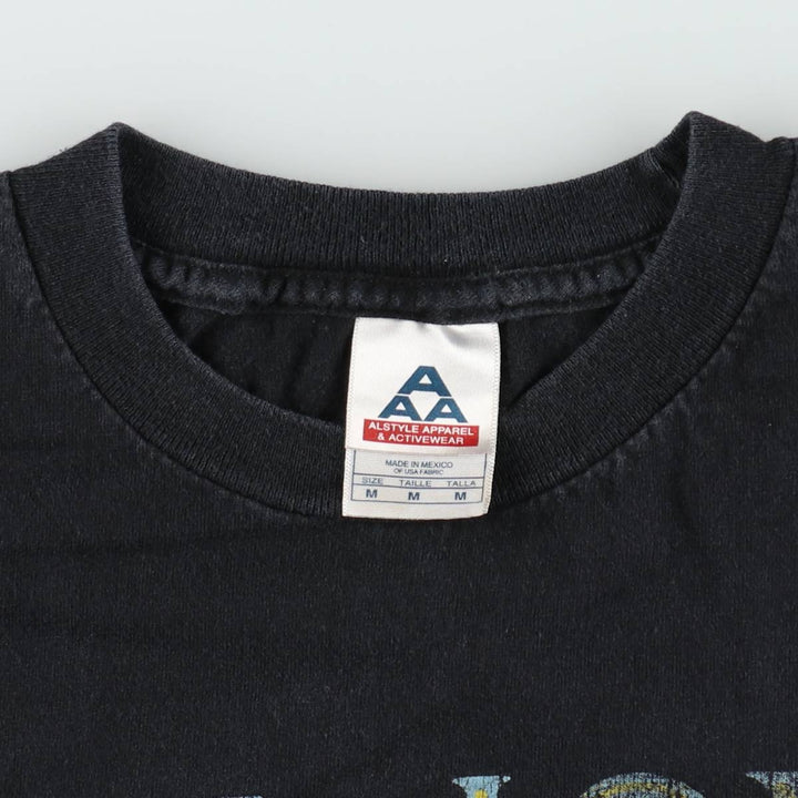 2000'S ALSTYLE BON JOVI Skull Pattern Band T-Shirt (Men's Size M) cotton black type Vintage Second Hand