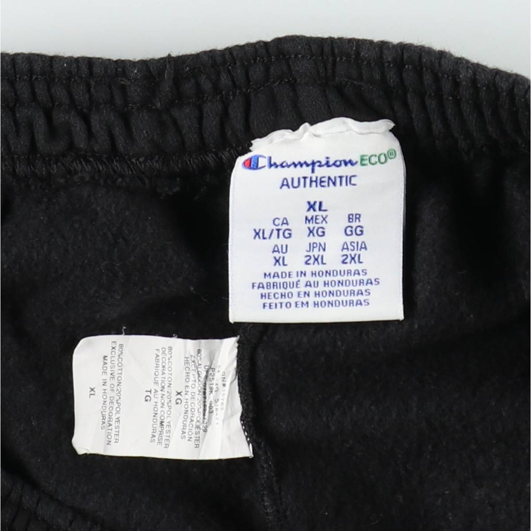 Champion ECO AUTHENTIC sweatpants (women's size XL, equivalent to 2000s) cotton black type Vintage Second Hand