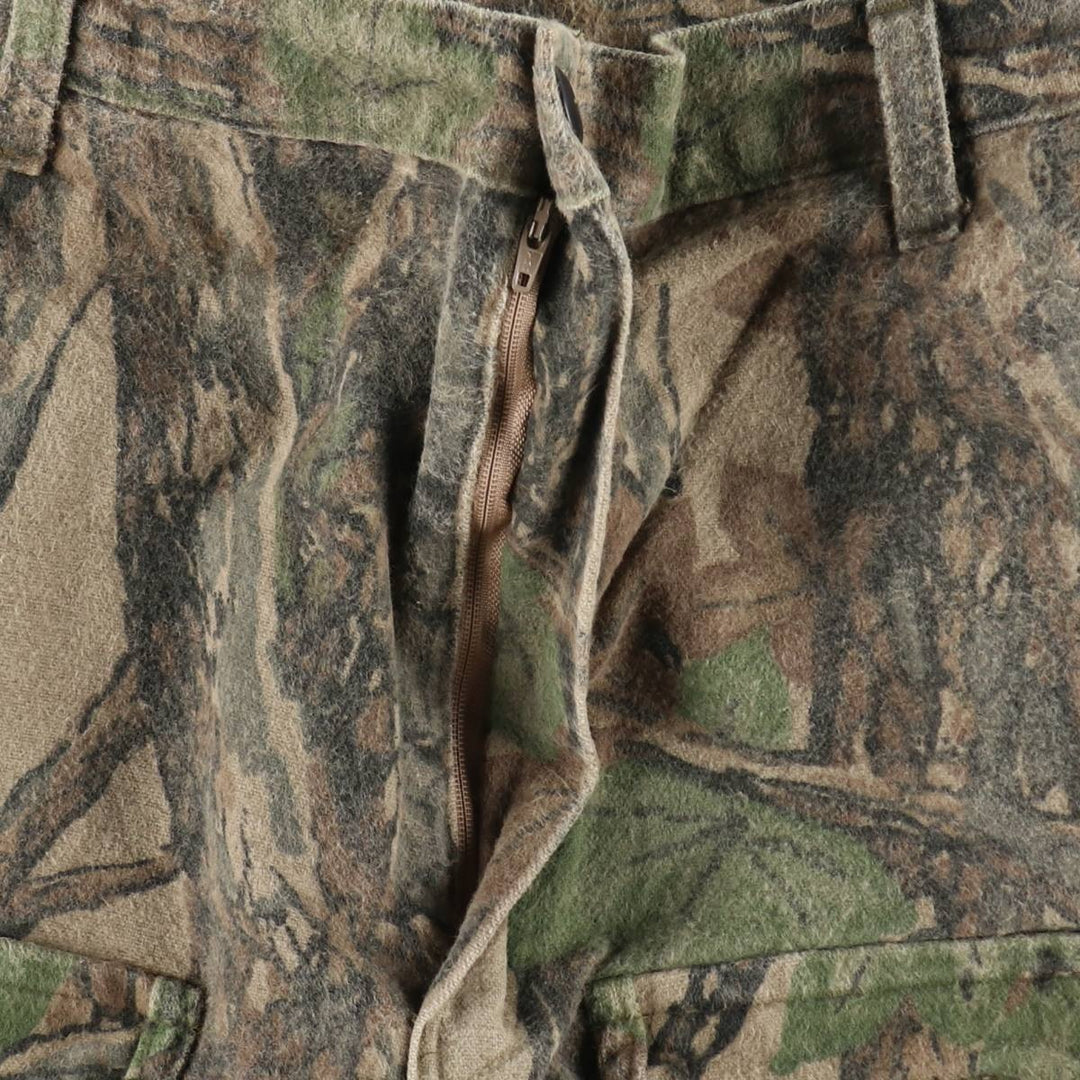 90'S OCOEE Camouflage Pattern Real Tree Camo Bush Pants, Made in USA, Men's W36 (approx.), Vintage cotton Khaki type Vintage Second Hand