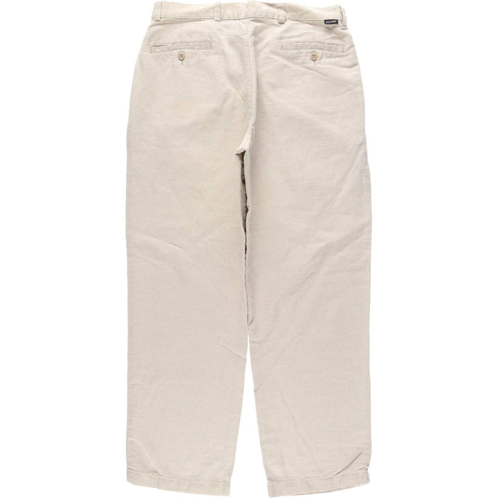 2000'S Dockers Khakis Two-Pleat Linen Pants, Men's Size W33 (approx.) linen Beige type Vintage Second Hand