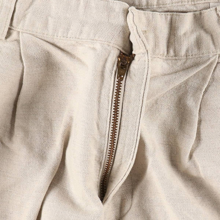 2000'S Dockers Khakis Two-Pleat Linen Pants, Men's Size W33 (approx.) linen Beige type Vintage Second Hand