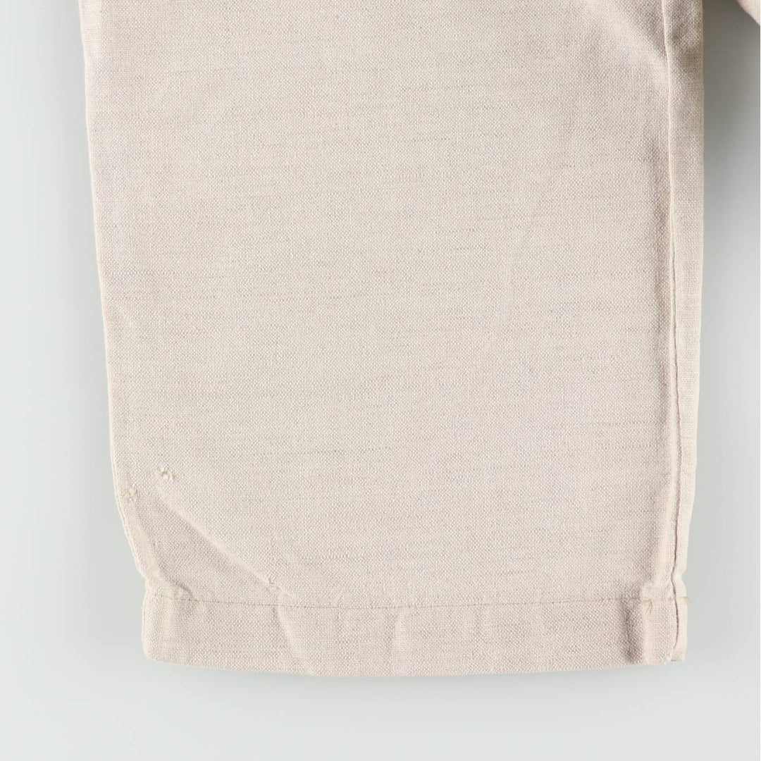 2000'S Dockers Khakis Two-Pleat Linen Pants, Men's Size W33 (approx.) linen Beige type Vintage Second Hand