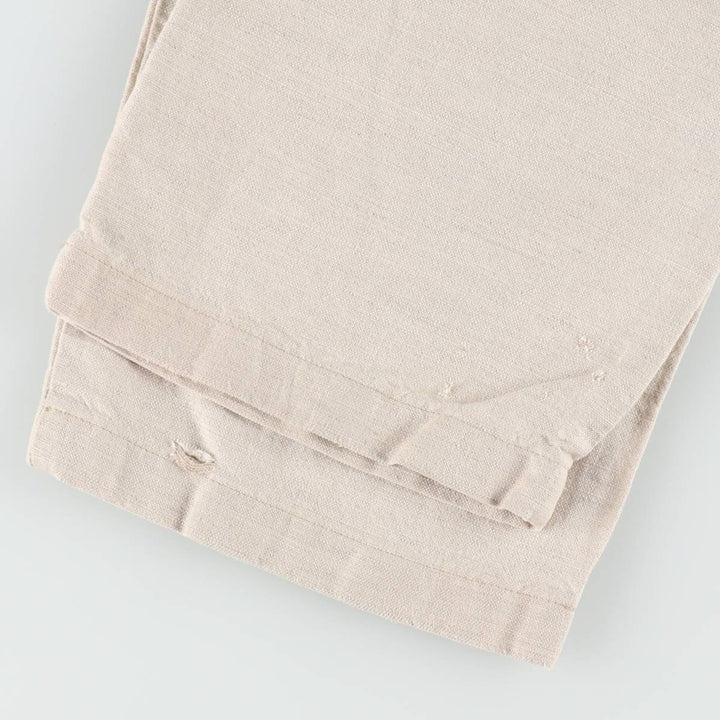 2000'S Dockers Khakis Two-Pleat Linen Pants, Men's Size W33 (approx.) linen Beige type Vintage Second Hand