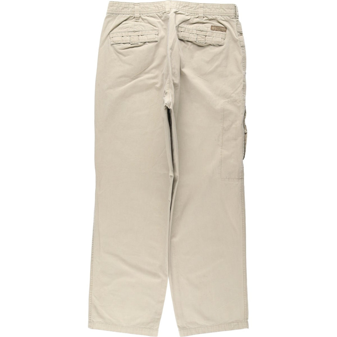 2000'S Columbia Duck Cotton Pants, Men's Size W34 (approx.) cotton Khaki type beige Vintage Second Hand