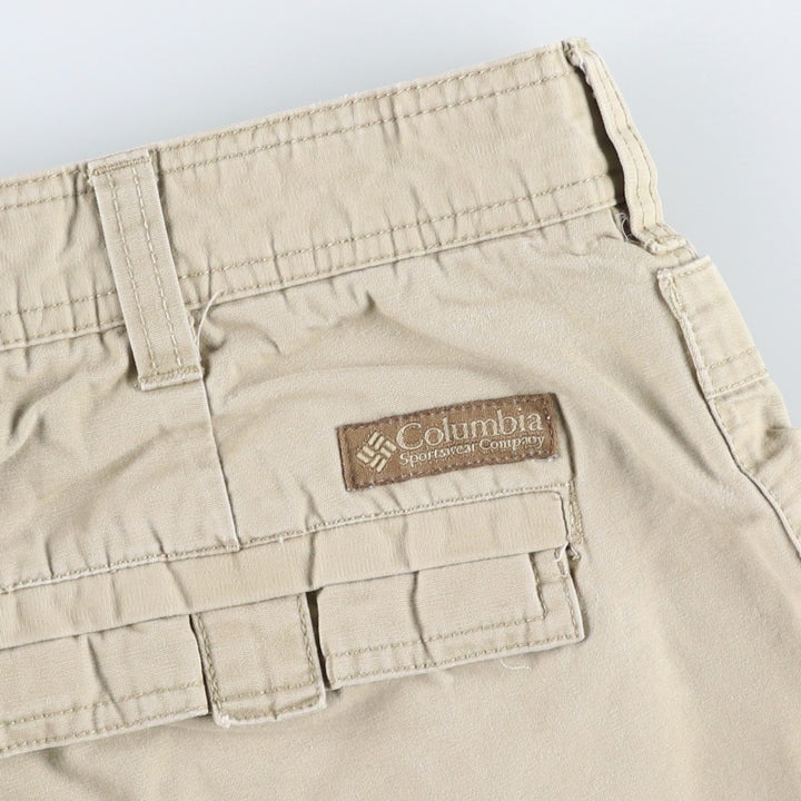 2000'S Columbia Duck Cotton Pants, Men's Size W34 (approx.) cotton Khaki type beige Vintage Second Hand