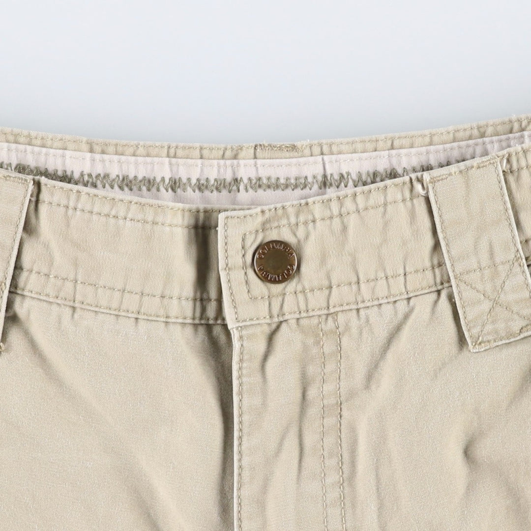 2000'S Columbia Duck Cotton Pants, Men's Size W34 (approx.) cotton Khaki type beige Vintage Second Hand