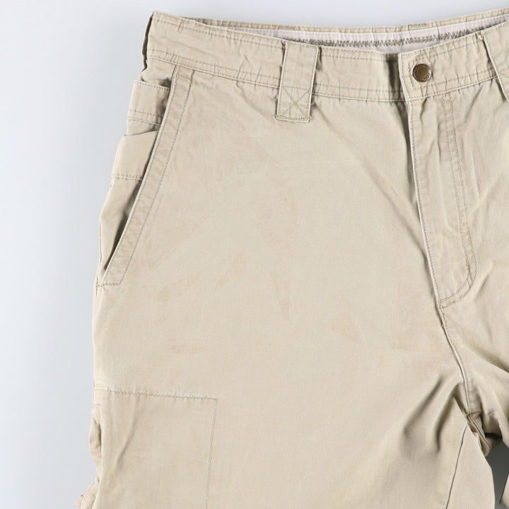 2000'S Columbia Duck Cotton Pants, Men's Size W34 (approx.) cotton Khaki type beige Vintage Second Hand