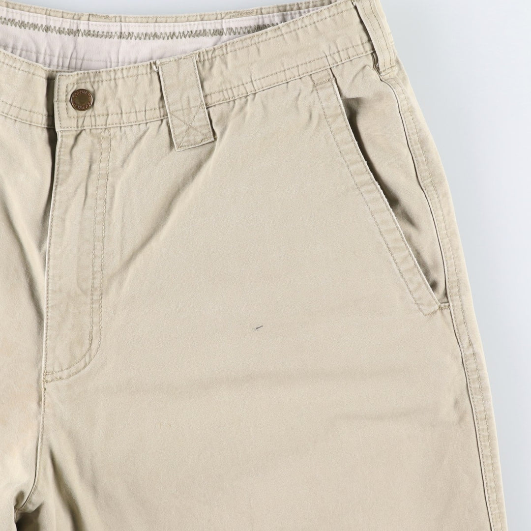 2000'S Columbia Duck Cotton Pants, Men's Size W34 (approx.) cotton Khaki type beige Vintage Second Hand