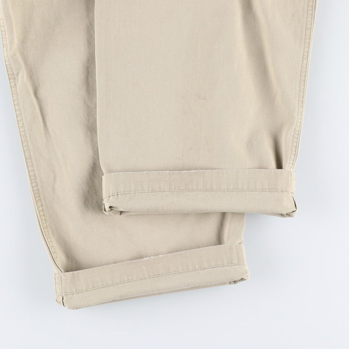 2000'S Columbia Duck Cotton Pants, Men's Size W34 (approx.) cotton Khaki type beige Vintage Second Hand
