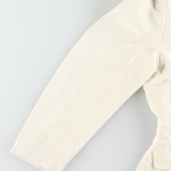 Ralph Lauren peaked lapel linen tailored jacket, women's size M (approx.) linen ivory Vintage Second Hand