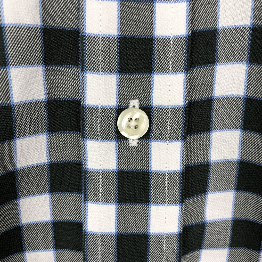 Brooks Brothers 346 Long Sleeve Button-Down Check Shirt, Men's Size L cotton Green type dark green Vintage Second Hand