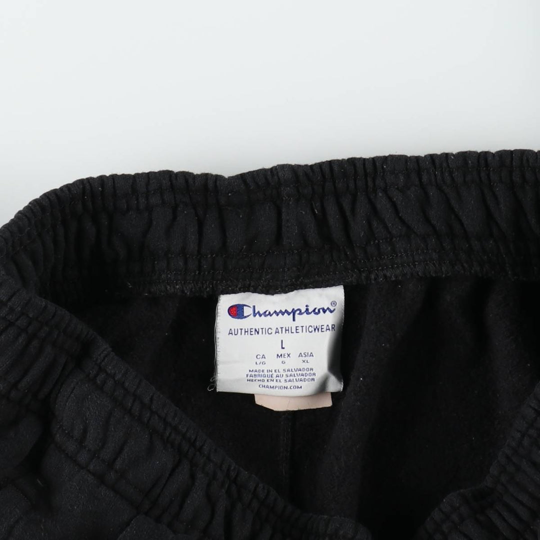Champion Authentic Athletic Wear Sweatpants, Women's Size L (approx.) cotton black type Vintage Second Hand
