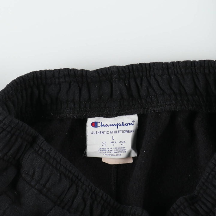 Champion Authentic Athletic Wear Sweatpants, Women's Size L (approx.) cotton black type Vintage Second Hand