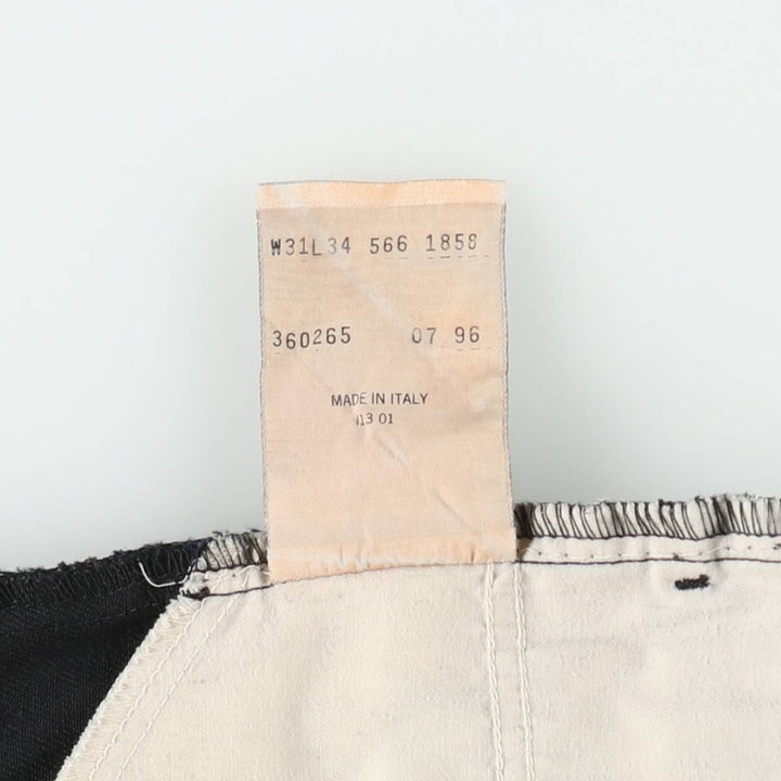 1990'S Levi's STA-PREST Euro Model Slacks Pants, Made in Italy, Men's W29 (approx.), Vintage cotton black type Vintage Second Hand