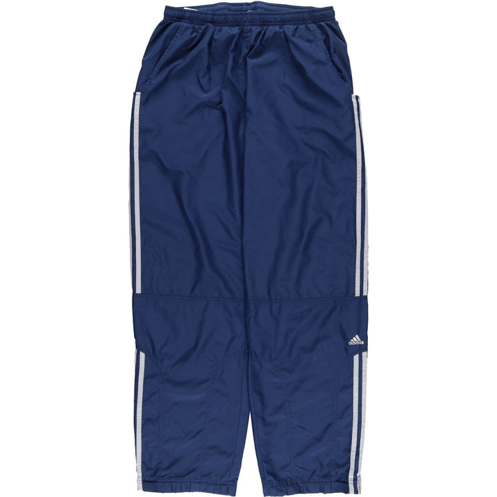 Adidas warm-up pants, nylon pants, crinkle pants, men's size L polyester blue type Vintage Second Hand