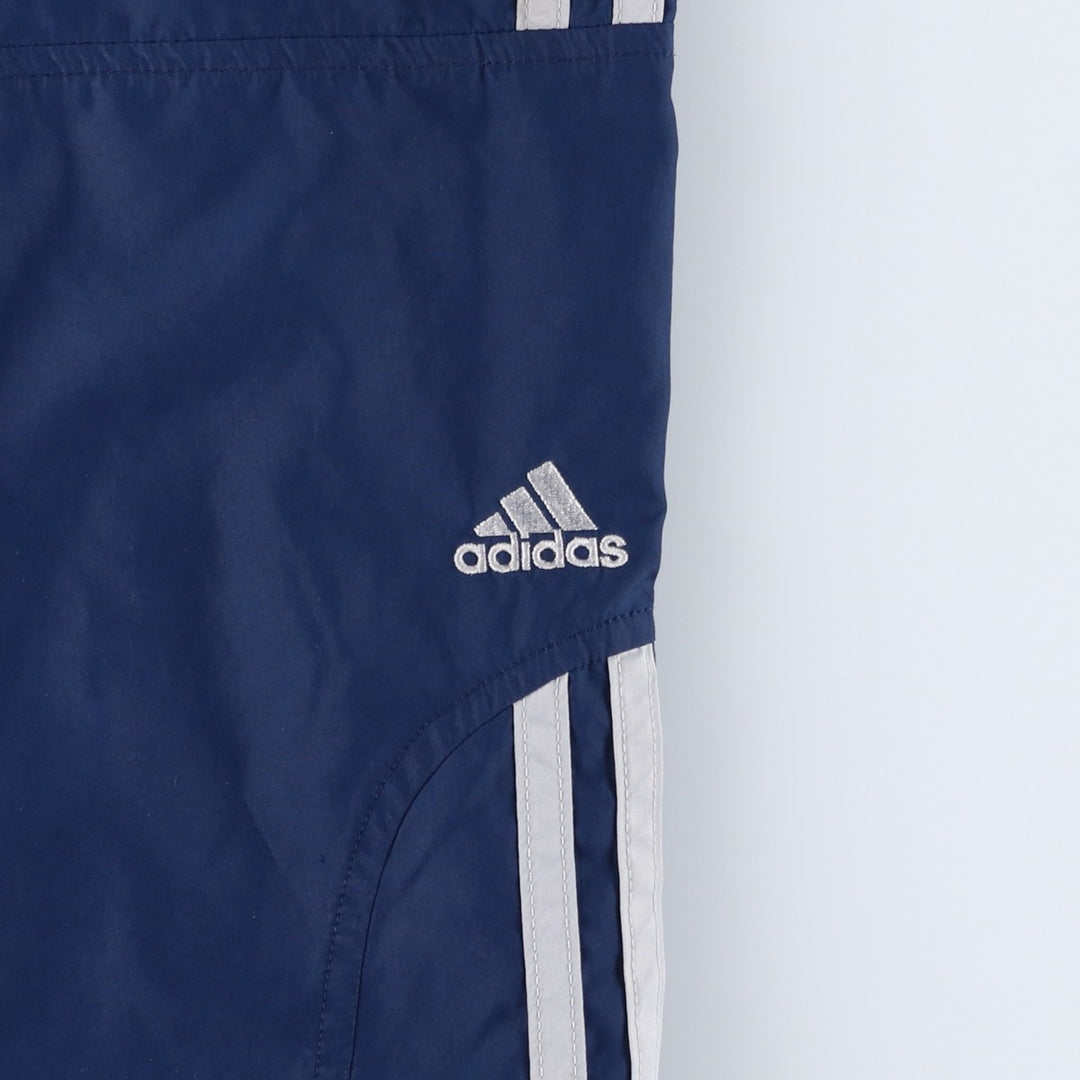 Adidas warm-up pants, nylon pants, crinkle pants, men's size L polyester blue type Vintage Second Hand