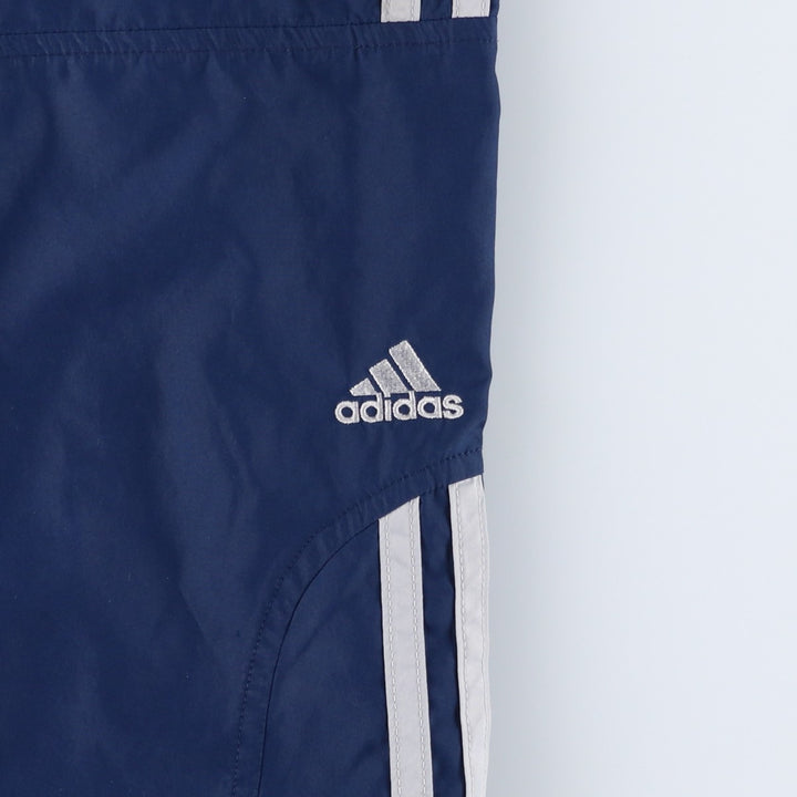Adidas warm-up pants, nylon pants, crinkle pants, men's size L polyester blue type Vintage Second Hand