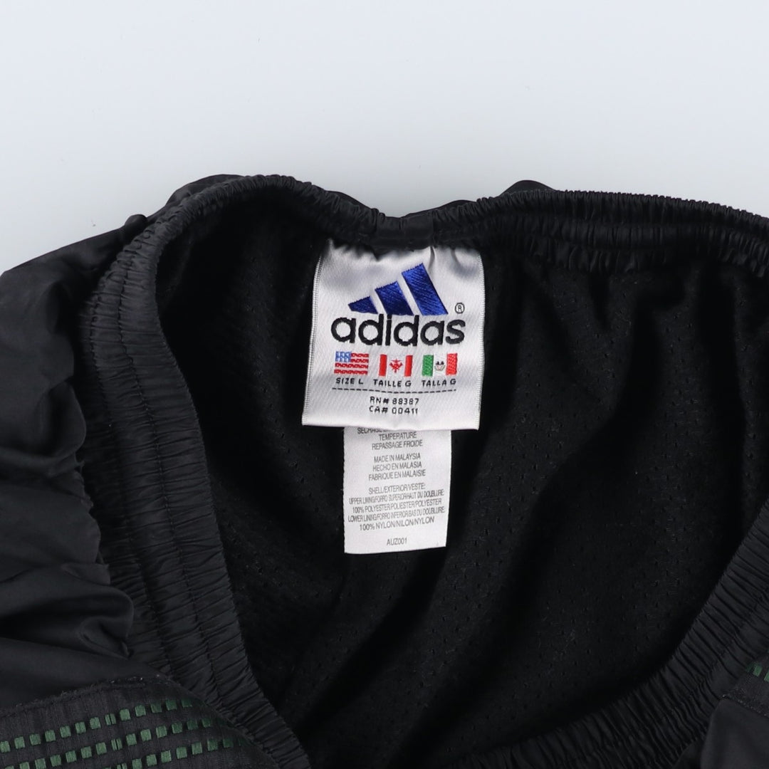 90s-00'S Adidas Warm-Up Pants, Nylon, Shaka Shaka Pants, Men's Size L, Vintage polyester black type Vintage Second Hand