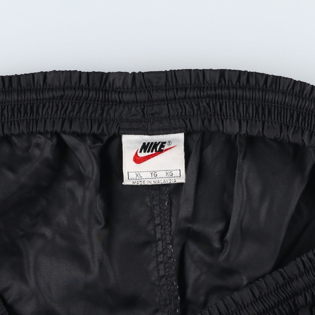 90'S Nike Nylon Pants, Shaka Shaka Pants, Men's XL Size, Vintage Nylon black type Vintage Second Hand