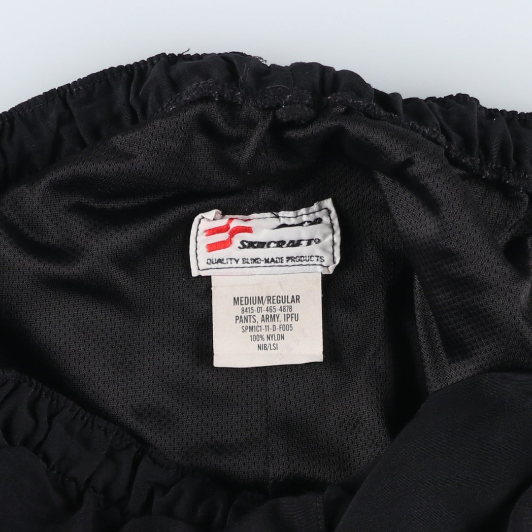 Authentic US military SKILCRAFT IPFU PANTS ARMY training pants, nylon, crinkly pants, made in USA, men's size M Nylon black type Vintage Second Hand