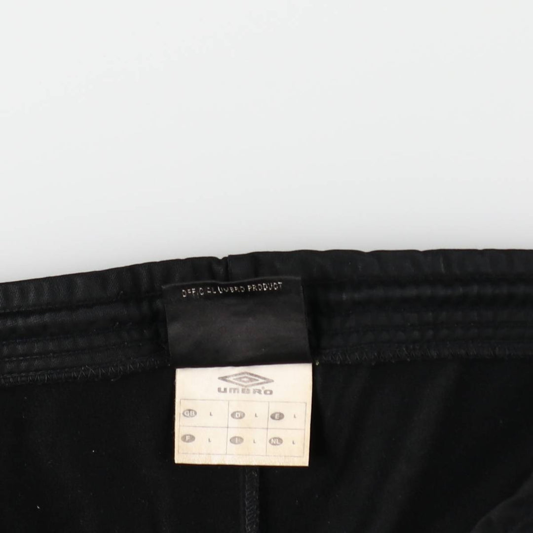 Umbro Track Pants (Men's Size L) polyester black type Vintage Second Hand