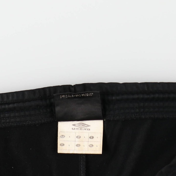 Umbro Track Pants (Men's Size L) polyester black type Vintage Second Hand