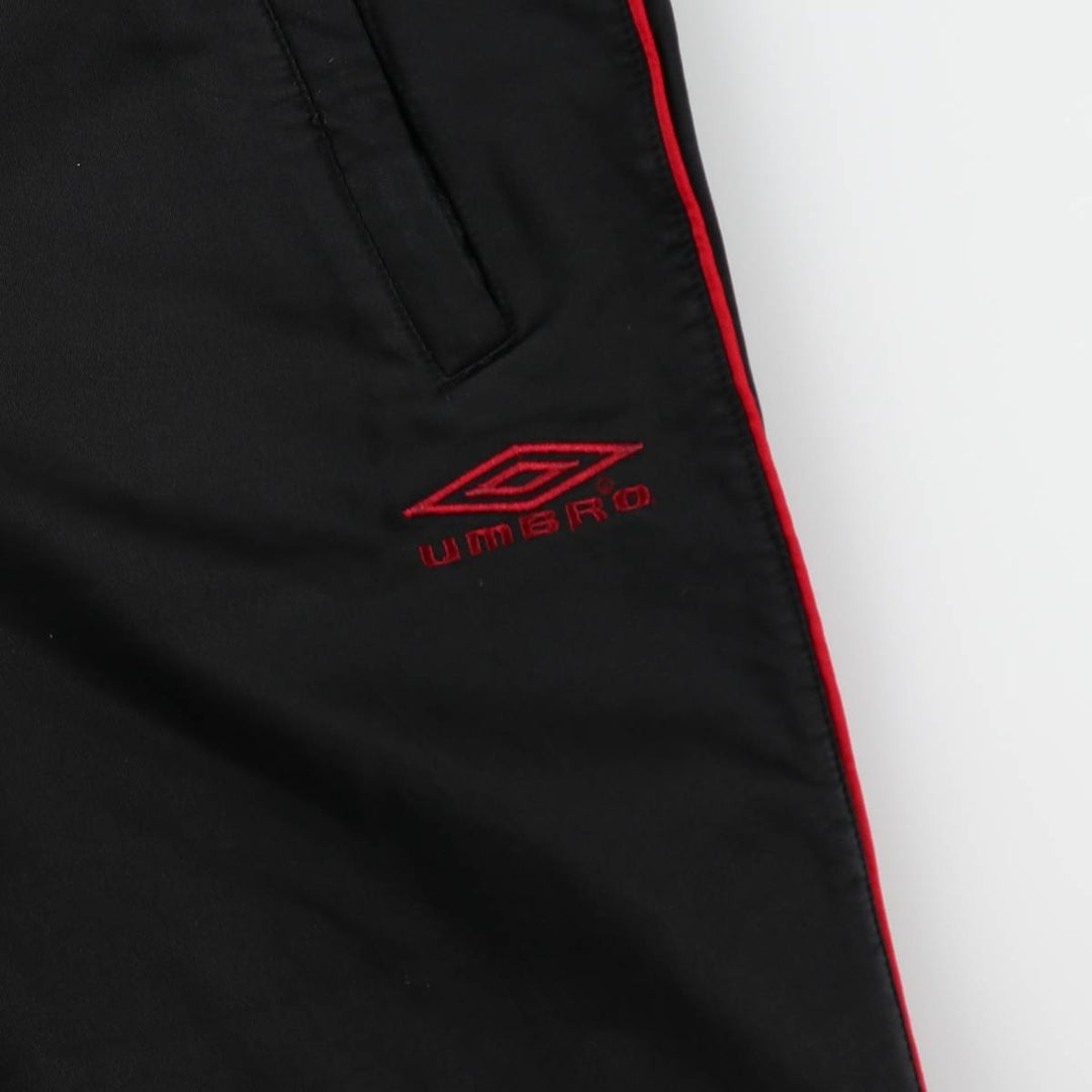 Umbro Track Pants (Men's Size L) polyester black type Vintage Second Hand