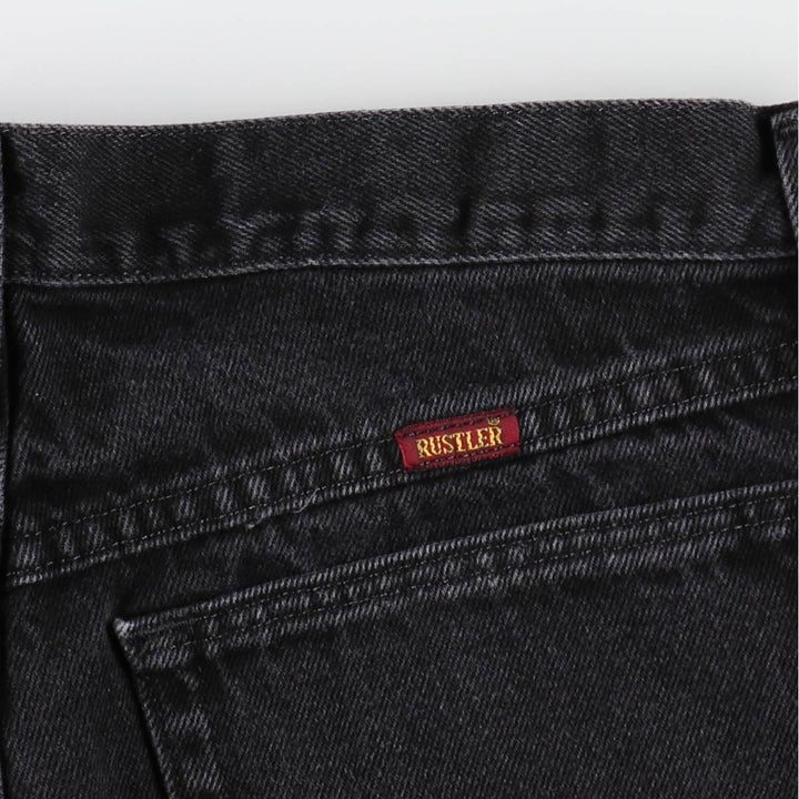 RUSTLER Black Denim Tapered Denim Pants, Men's Size W32 cotton black type Vintage Second Hand